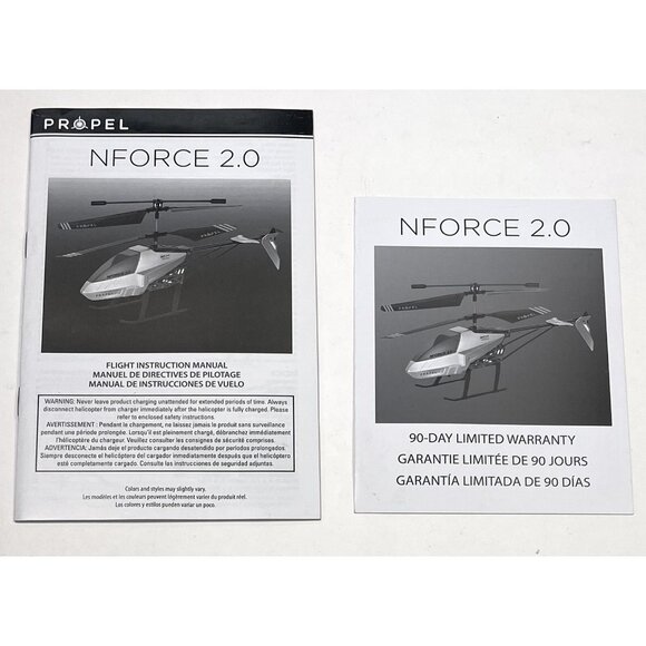 Propel NFORCE 2.0 RC Helicopter Flight INSTRUCTION MANUAL & Warranty Card ONLY - Picture 1 of 2